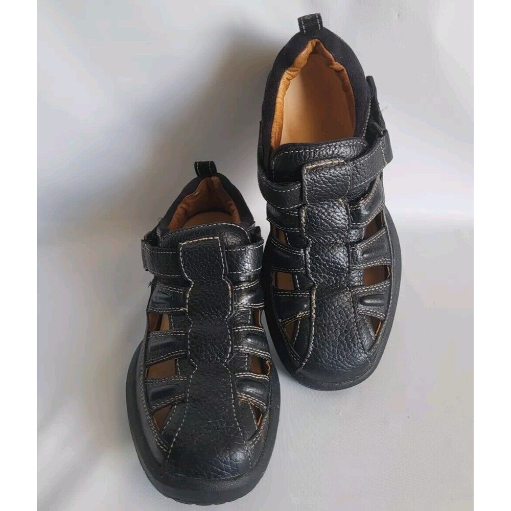 Dr Comfort Fisherman Men Therapeutic Diabetic Extra Depth Leather Sandal Sz 6.5